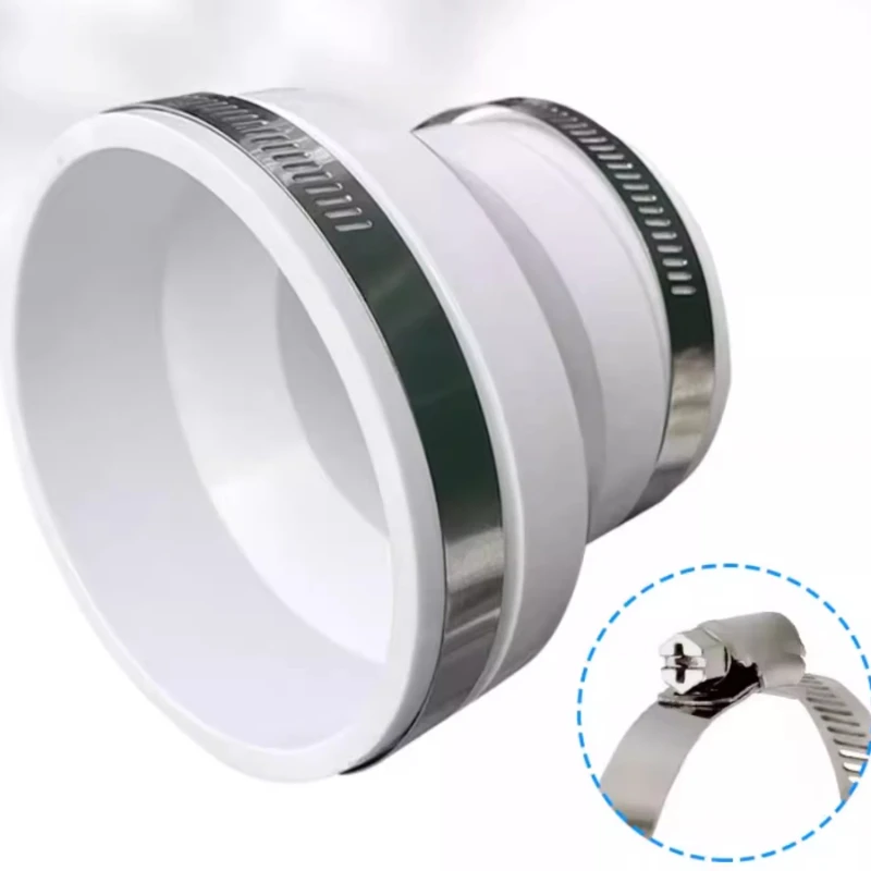 1pcs Flexible pipe coupling PVC rubber reducer for fresh air system duct fans pipes Rubber reduction Sealing parts