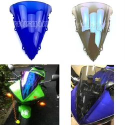 Motorcycle Double Bubble Windshield WindScreen For 2003 2004 2005 Yamaha YZF R6 R6S 2006 2007 2008 2009 YZF-R6 600 S Iridium