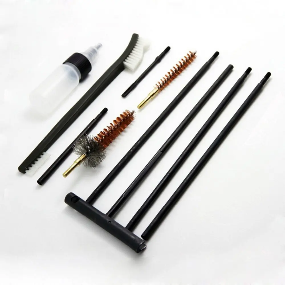 10 PCS AR15 M16 Rifle Gun Cleaning Kit Set for Rifle .22 22LR .223 556 Gun Cleaning Rod Cleaner Brushes Kit Rifle Clean Tools