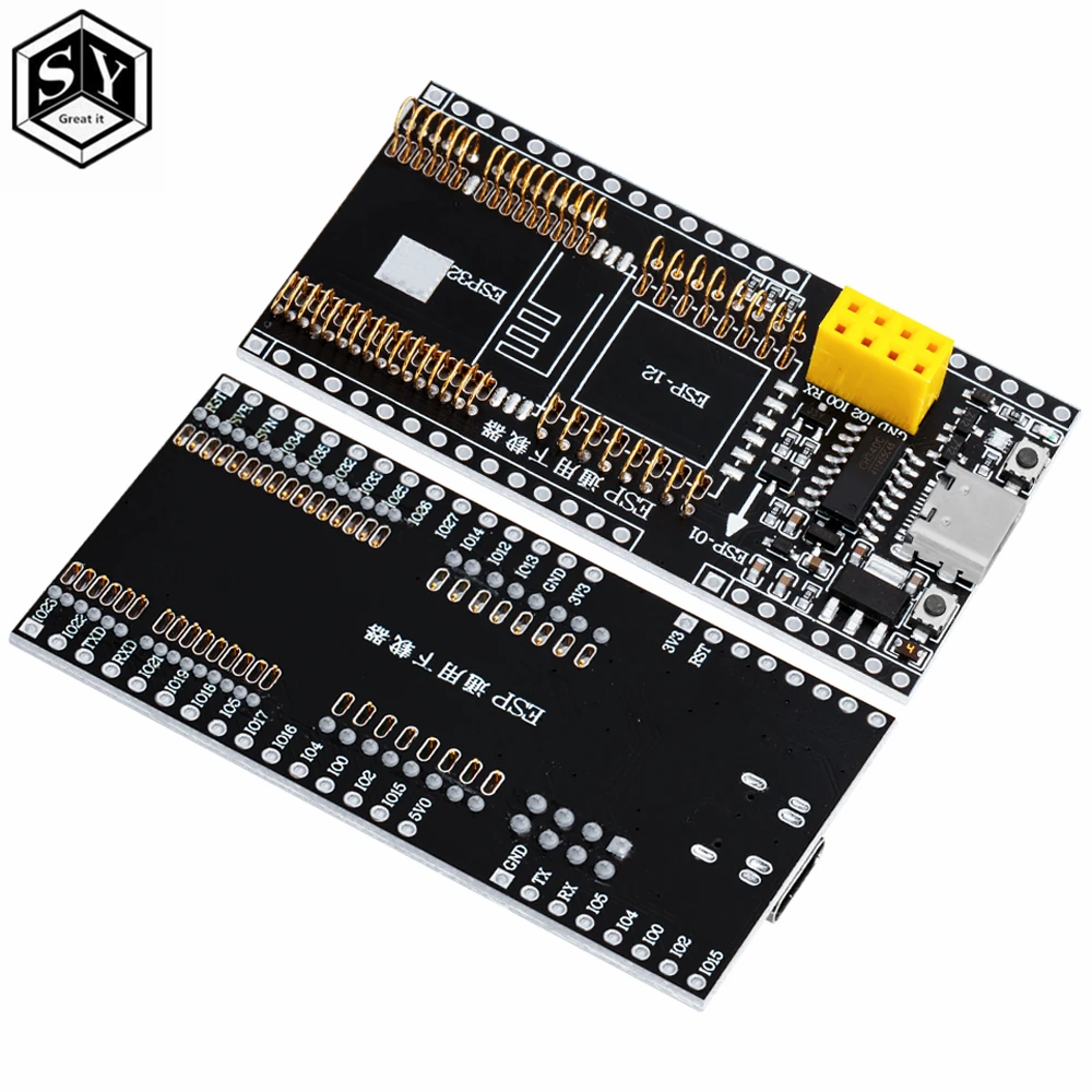 ESP8266 ESP32-WROVER Development Board Test Programmer Socket Downloader for ESP-01 ESP01S ESP12 ESP32 Adapter CH340