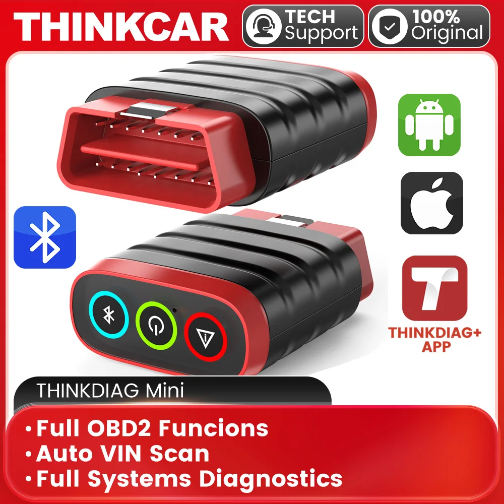 

Бесплатное пожизненное обновление THINKCARTHINKDIAG Mini obd2 Scanner, автомобильный диагностический инструмент всех систем, полная функция OBD2 для iOS и Android