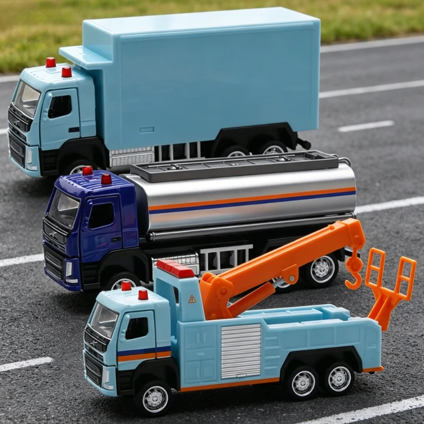 

Chaipo CCA Shell Co-painted 1:72 Alloy Construction Vehicle Series Volvo Oil Tanker Rescue Vehicle Toy