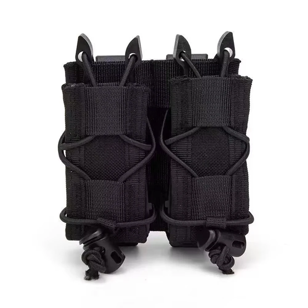 

Tactical Molle Double-Layer Pouches Universal Cartridge Holder Tactics Rifle .45 9mm Double Mag