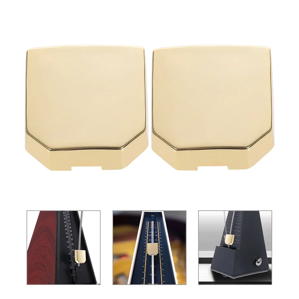 

2pcs Gold Piano Metronome Slider Block for Mechanical Metal Pendulum Compatible with Most Metronomes Long Lasting Durability