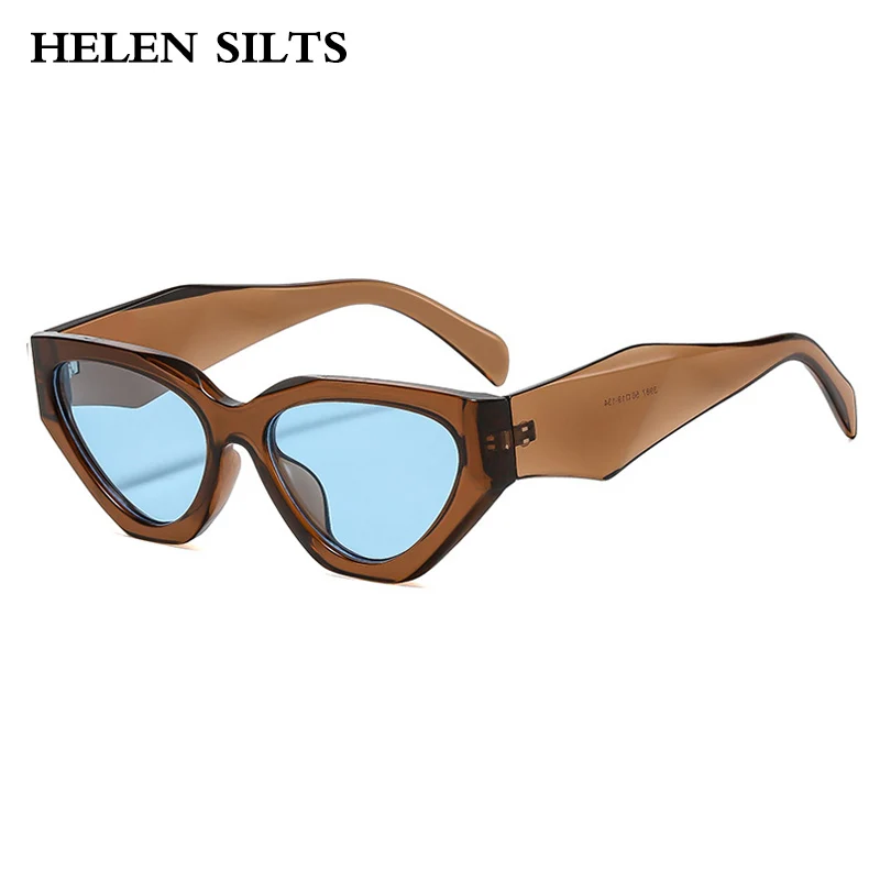 

Fashion Polygon Cat Eye Women Sunglasses Retro Brand Designer Colorful Gradient Men Sun Glasses Shades UV400