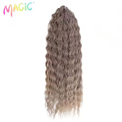 Magic Ariel Curl Hair Water Wave Twist Crochet Hair Synthetic Braid Hair Ombre Blonde 22 Inch Deep Wave Braiding Hair Extension - Image 46