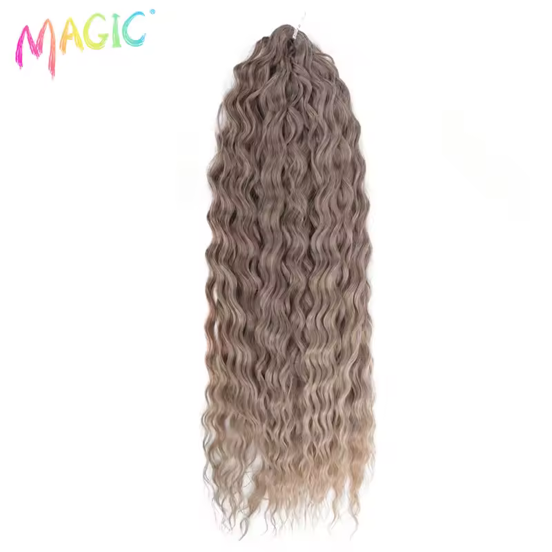 Magic Ariel Curl Hair Water Wave Twist Crochet Hair Synthetic Braid Hair Ombre Blonde 22 Inch Deep Wave Braiding Hair Extension - Image 46