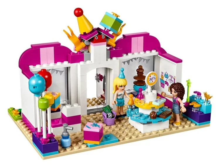 [Nuovo] 181 Pz/set FAI DA TE Festa di compleanno Della Ragazza Building Blocks giocattolo Famiglia amici festa casa + figure modello divertente assembla giocattolo regalo