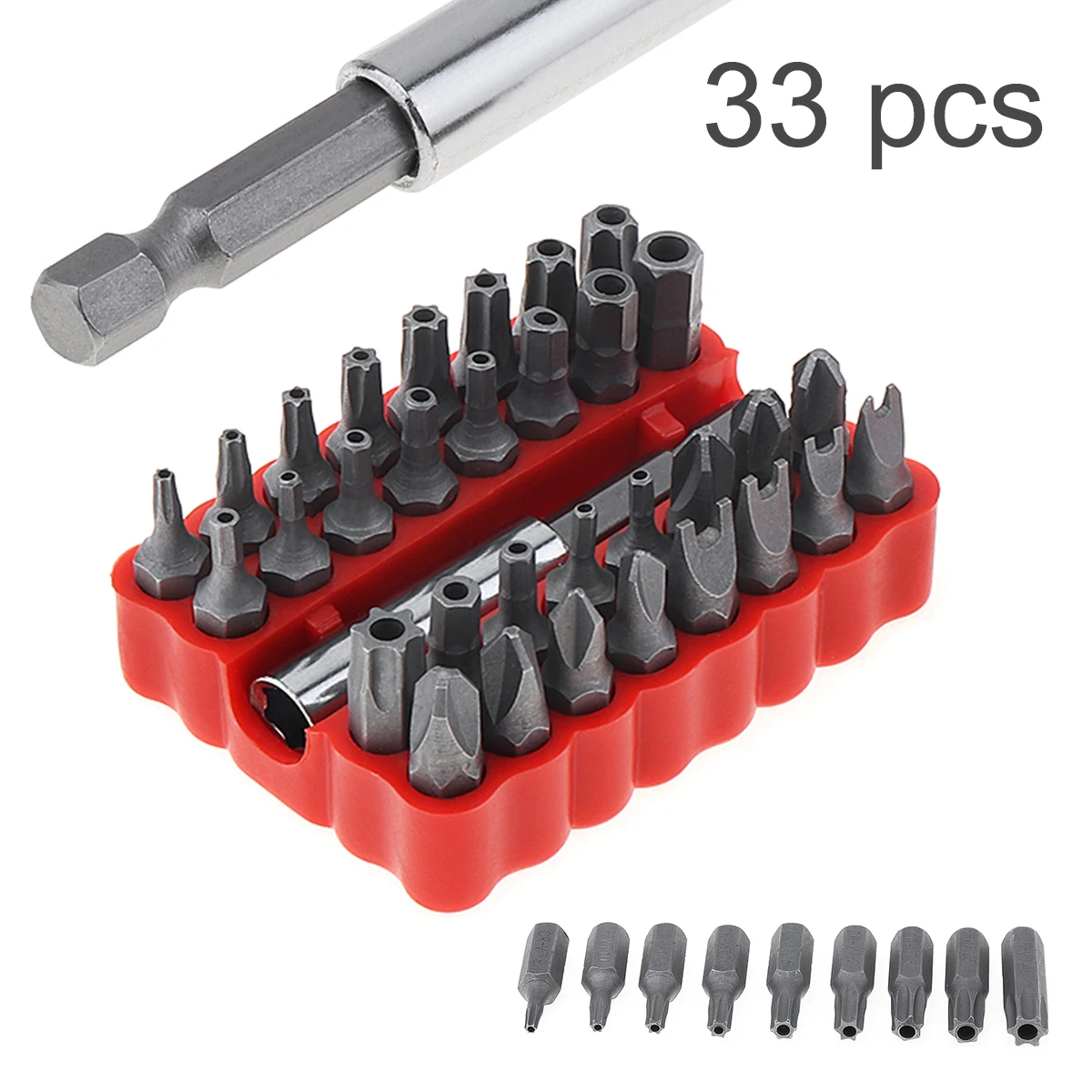 

33 in 1 Hollow Screwdriver Bits Kit with Hexagonal and Torx Special Batch Charging Drill Shaped Screwdrivers Set Tool for Screw