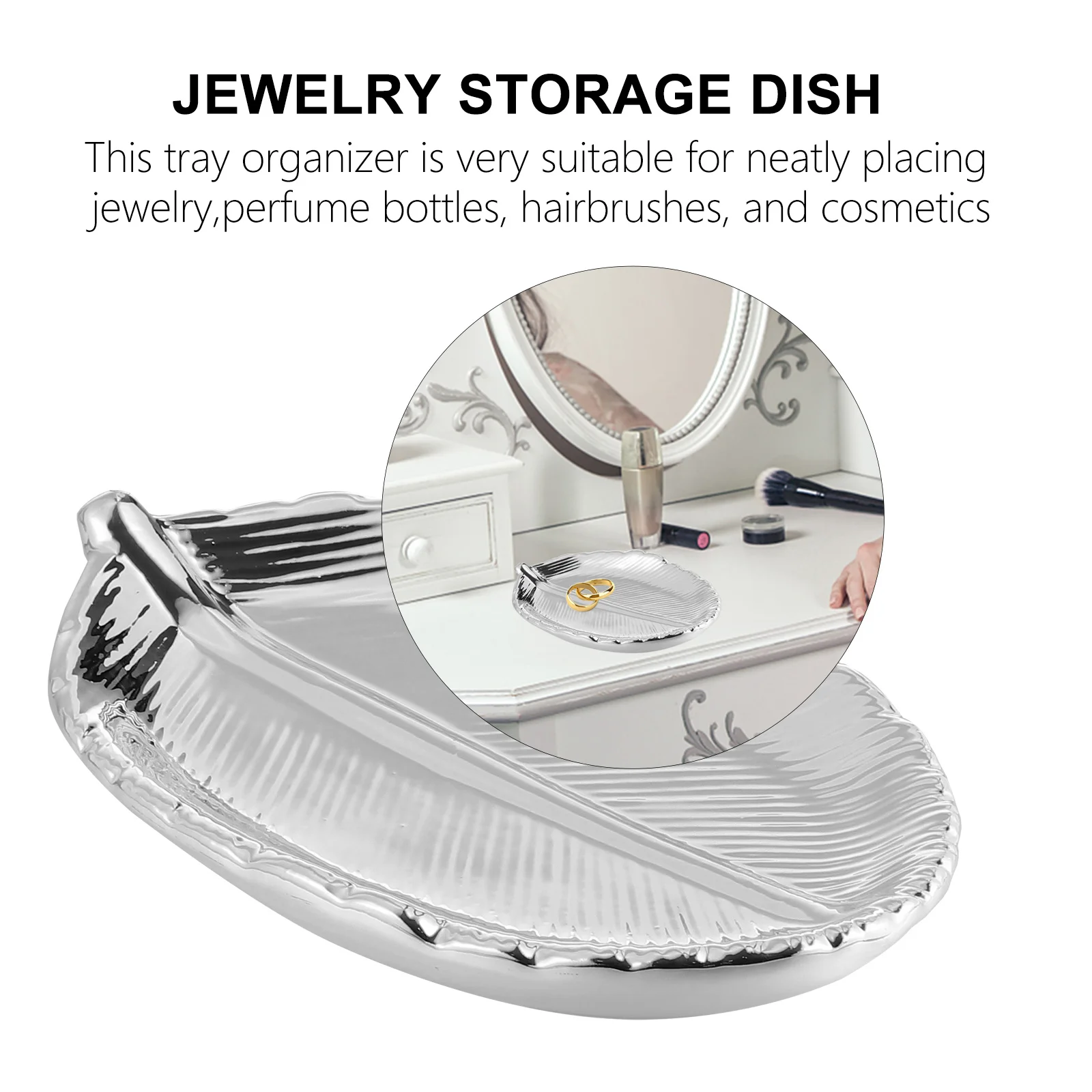 

Керамический поднос-органайзер для украшений в форме листа, подставка для колец, декор для дома, подарок на свадьбу или годовщину, скандинавский стиль