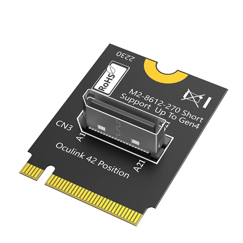 

Exquisite-M. 2 Nvme Key M To SFF-8612 Adapter For Nvme PCI-E 4.0 X4 To Oculink SFF-8612 4I Host Adapter For SSD And EGPU A