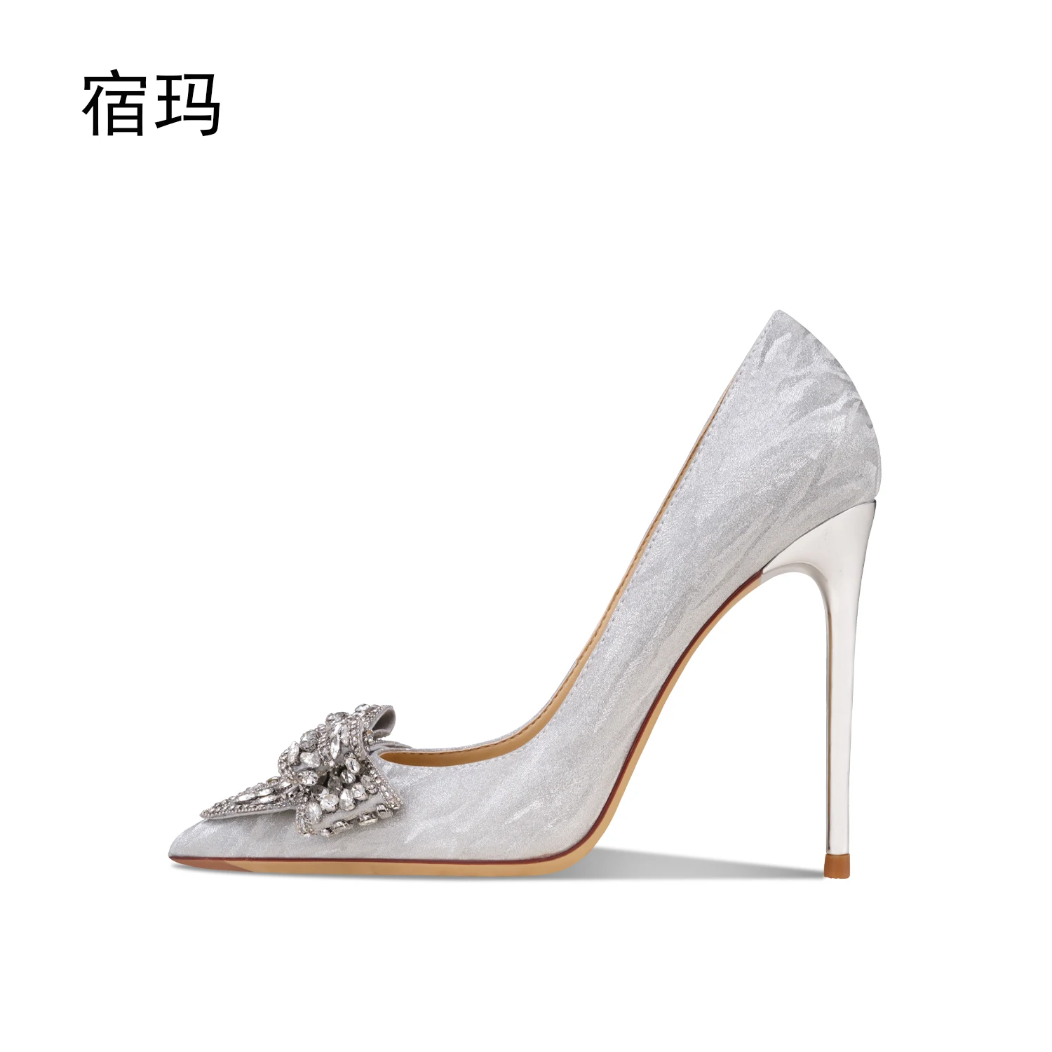 Heels for women shoes woman 2024 trend New Party High Heels Butterfly-knot Rhinestone Pumps Wedding Shoes Fashion Women\'s Shoes