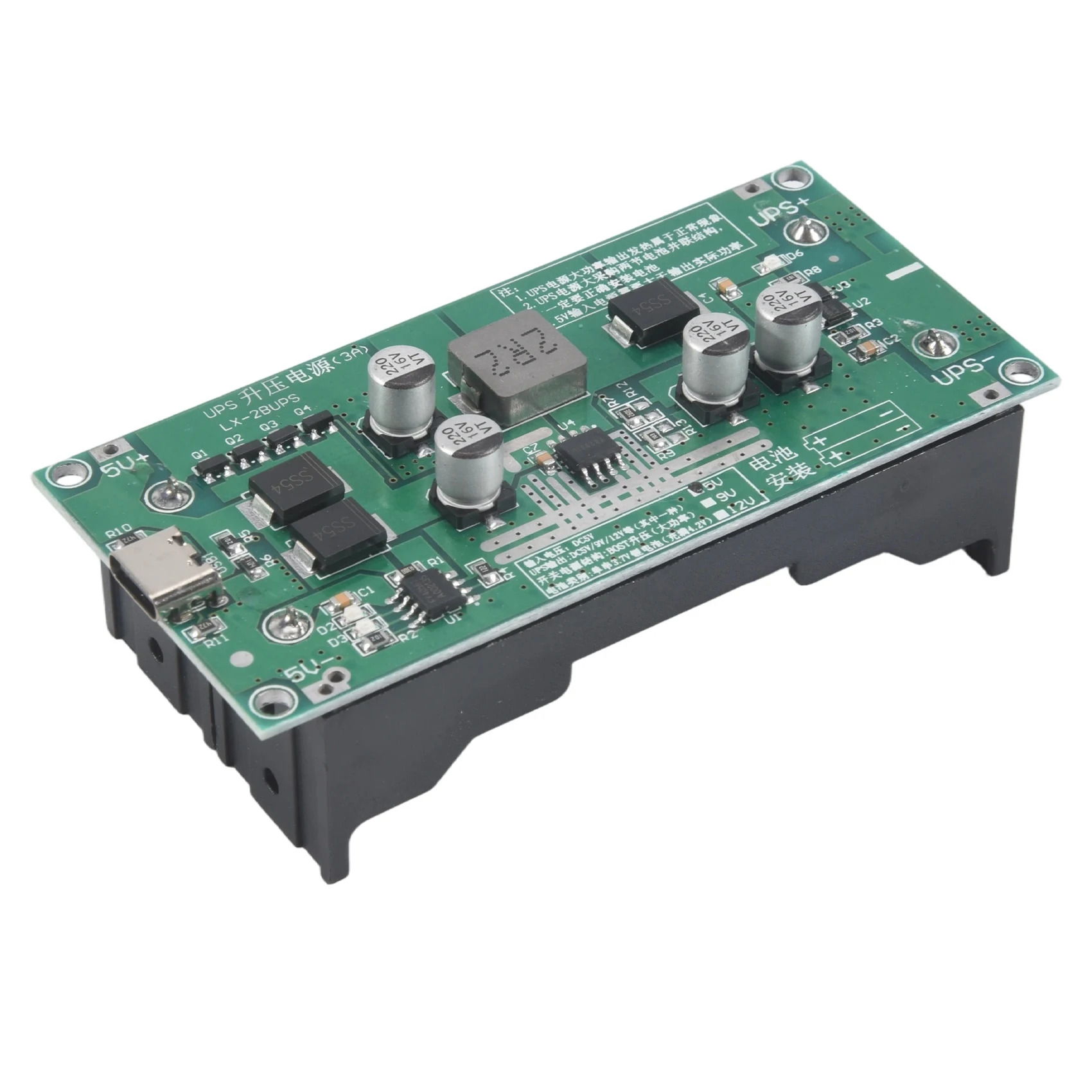 A64I Type-C 15W 3A 18650 Lithium Battery Charger Module DC-DC Step Up Booster Fast Charge UPS Power Supply Converter 5V