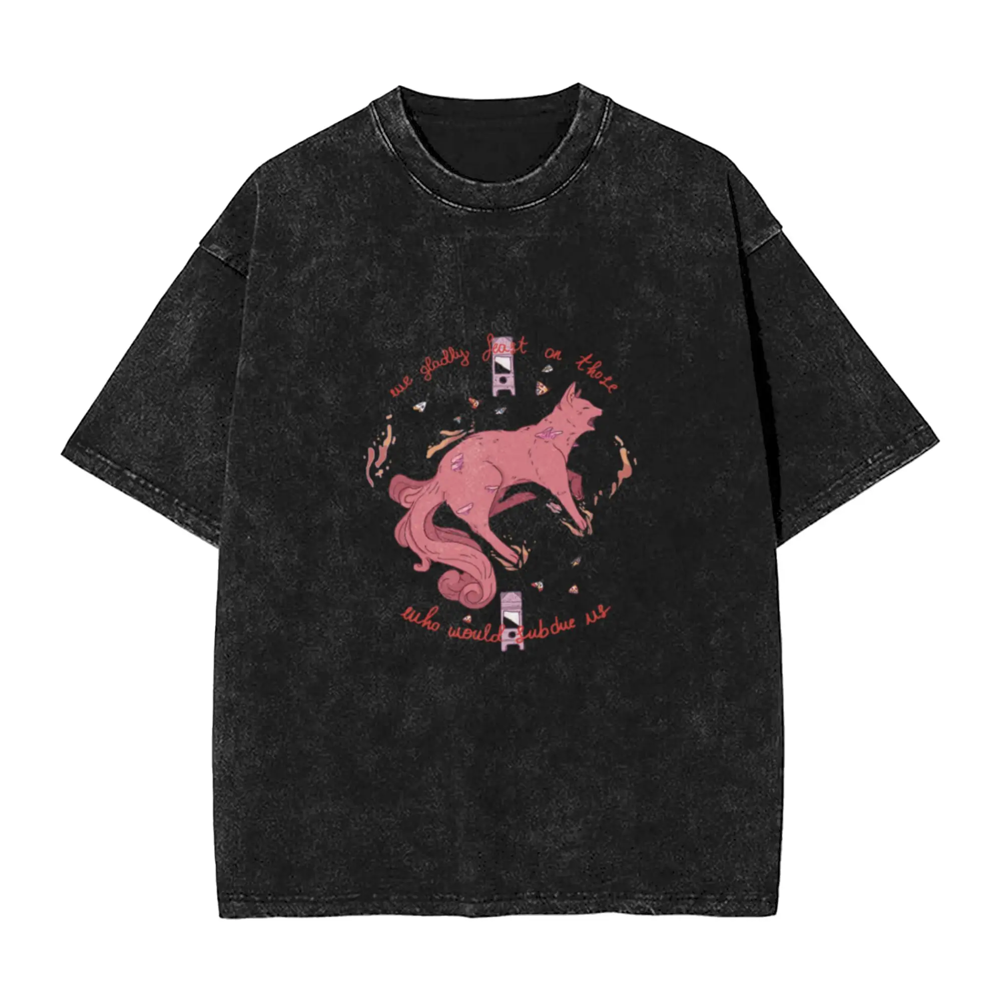 We Gladly Feast on Those Who Would Subdue Us  Unique Trendy A Vintage Oversized Cotton Unisex T-Shirts