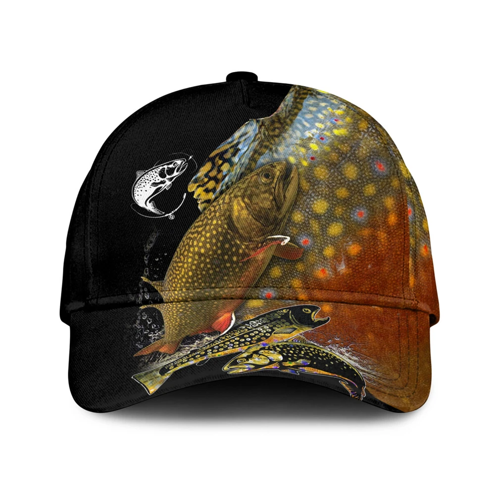 Baseball Snapback Caps Printed Outdoor Sports Tuna Trout Fishing Headwear Streetwear Men Women Adult Casual Sun Visor Hats