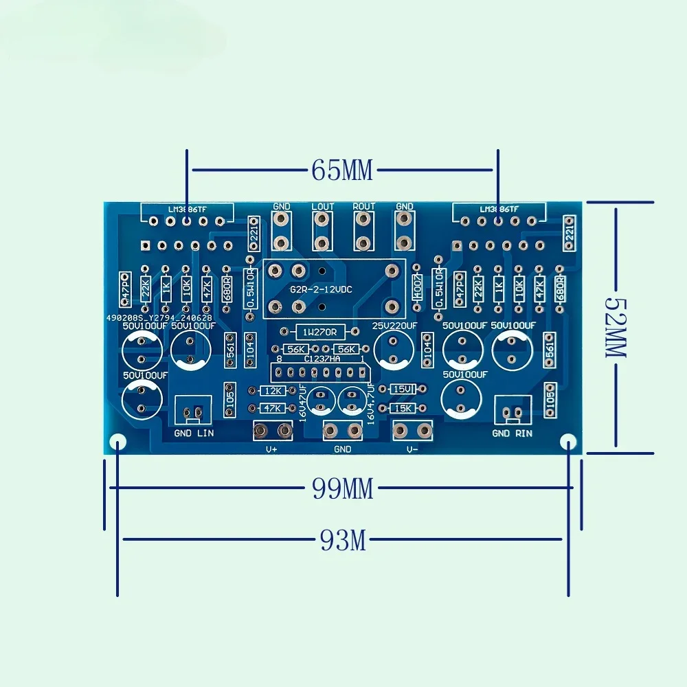 LM3886TF Dual Channel Amplifier Board 68W+68W HiFi Stereo Audio Power with Speaker Protection