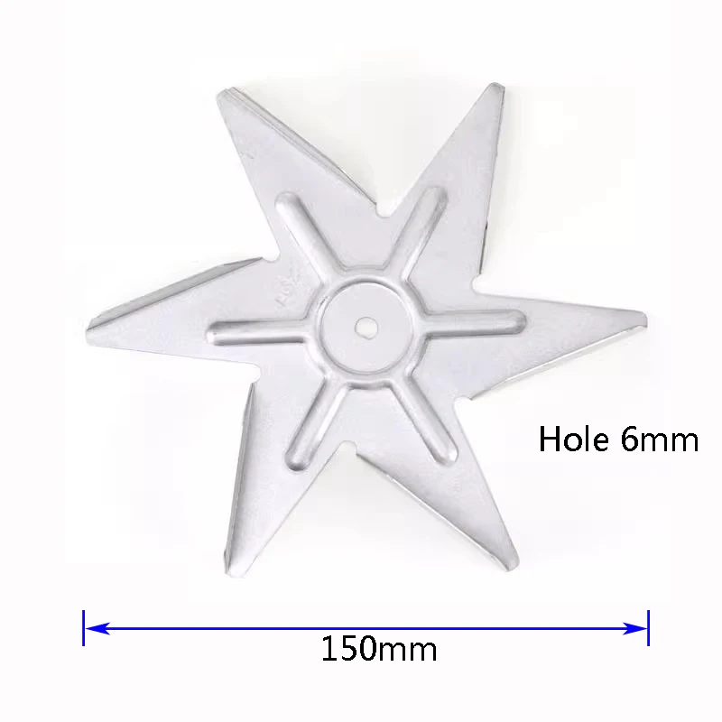 Parada de ventilador de horno de 150 × 20 × 6mm, impulsor de ventilador para horno, chimenea, estufa de pellets de biomasa, ventilador de motor, piezas de repuesto