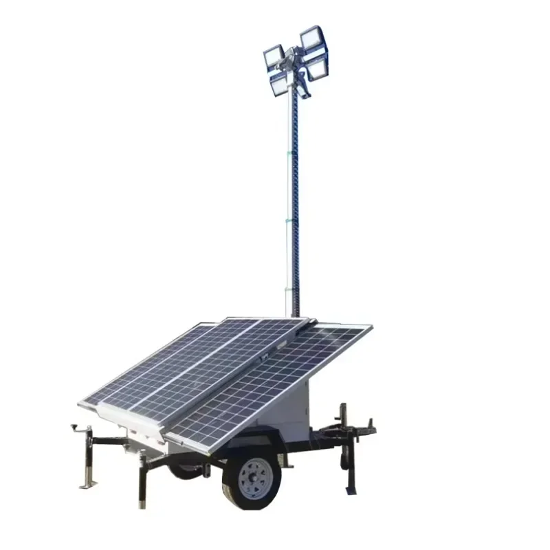 Solar LED Lighting Tower Photovoltaic Energy Storage Power Station Mobile Lighting Trailer System Industrial Light Tower