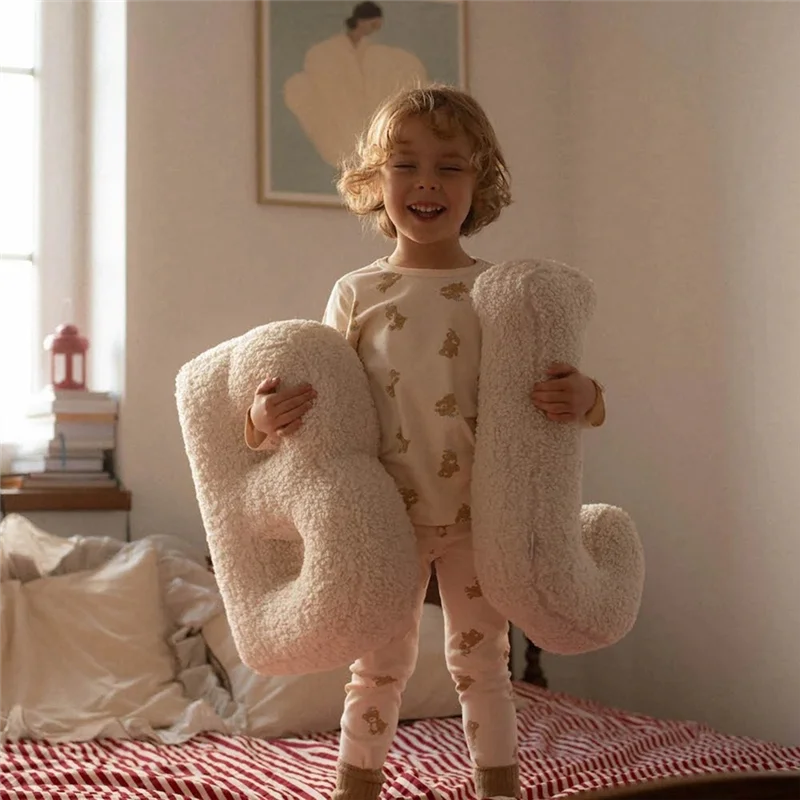 Almohada con letras ABGR, almohada con letras en inglés, cojín decorativo con letras del alfabeto, almohada con letras en inglés