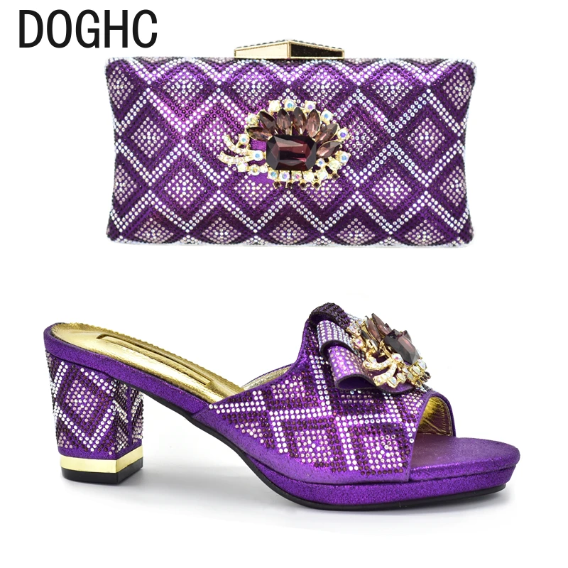 

New Arrival Shoe and Bag Set for Party in Women Nigerian Women Shoes and Bags To Match Set Italy Lady Luxury Woman Pumps