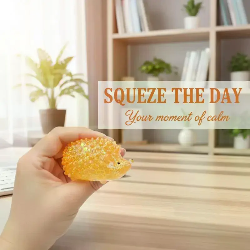 1Pcs Creative Maltose Animal Hedgehog Toy Kneading Slow Rebound Gold Powder Toy For Relaxation