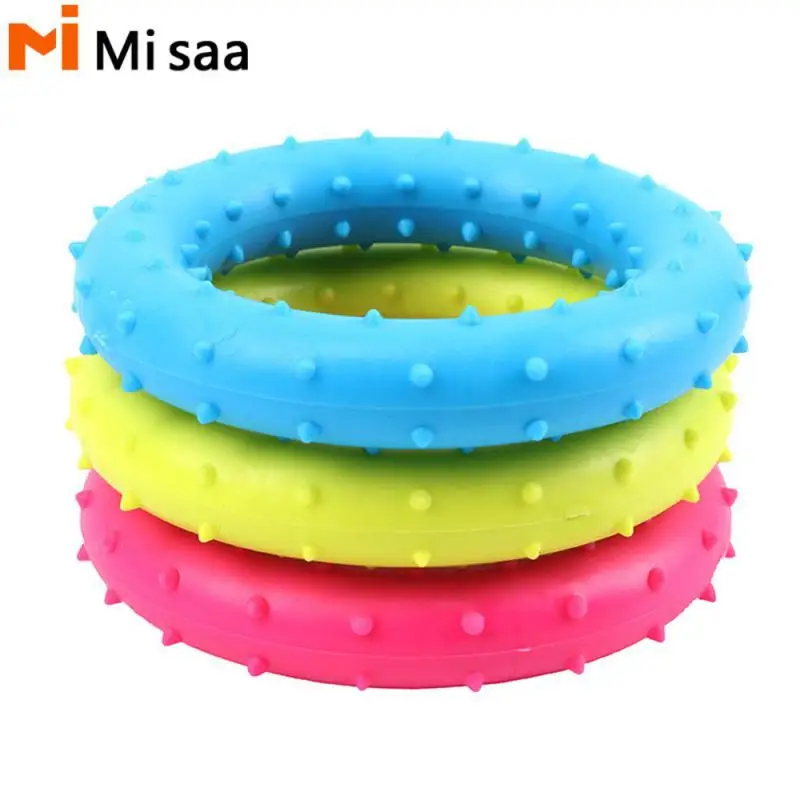 Pet Toys For Small Dogs Rubber Resistance To Bite Dog Toy Chewing Thorn Circle Interactive Chew Training Toys Pet Supplies