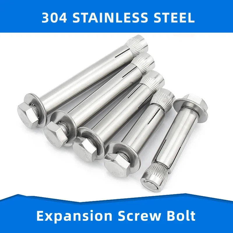 

304 Stainless Steel Outer Hexagon Internal Expansive Pipe Bolts Extension Link Rod Wall Fastener Nail M6 8 10 12