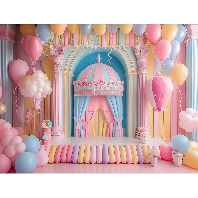مستلزمات خلفية للتصوير الفوتوغرافي لغرفة الطفل ، تصوير عيد ميلاد سعيد ، ديكورات حفلات لحديثي الولادة ، قوس بالونات ، مظهر زهور ، خلفية صور ، ، ، ، ، من