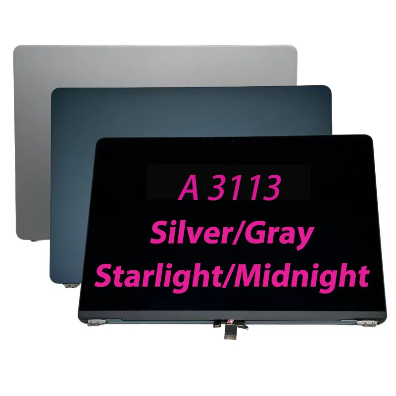 Ersatz-Flüssig-Retina-LCD-Komplettbildschirm für MacBook Air 13,6 Zoll A3113 M3 2024 EMC8611 Vollständige obere Display-Einheit