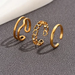 Openwork Wave Stainless Steel Toe Ring With Adjustable Opening Is Universal For Daily Summer Beach Parties