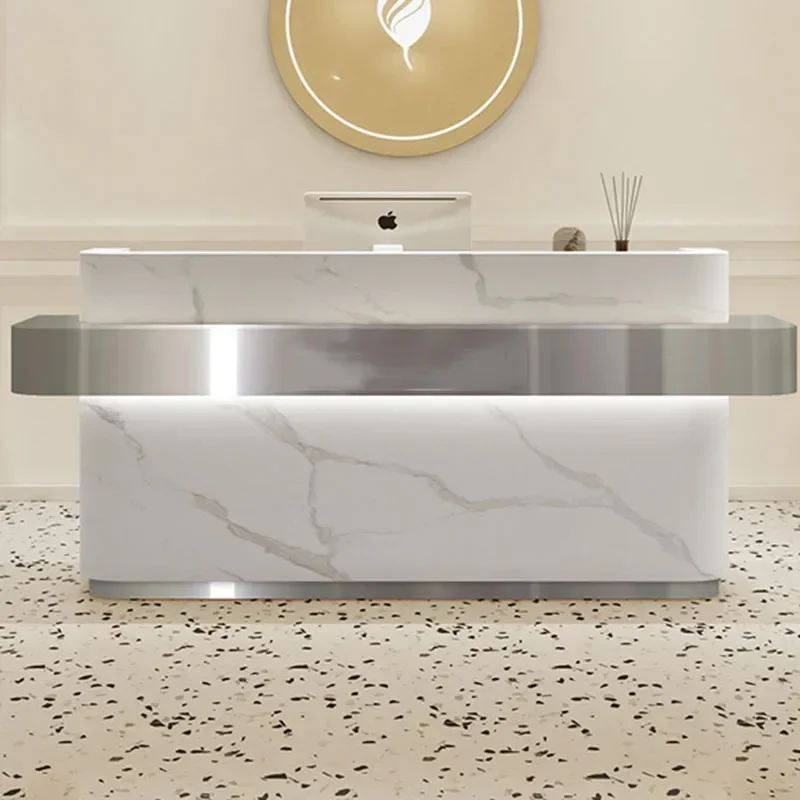 Luxury Pulpit Front Reception Desk Office Lectern Checkout Register Counter Bar Pulpitos Executive Mostrador Hotel Furniture