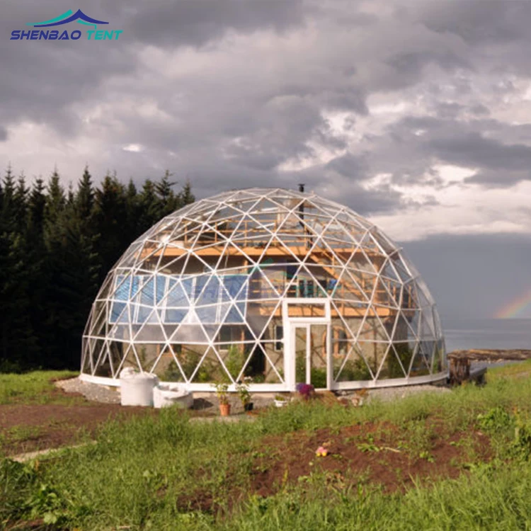 6m Transparent Garden Hotel Tent Glamping House Geodesic Dome Tent
