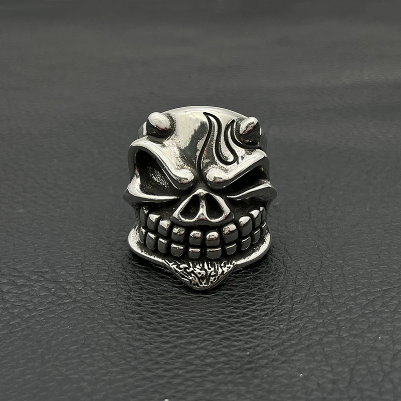 retro skull ring man jewelry high quality chunky accessories rave rapper grunge luxury brands anillos alternative antique gift