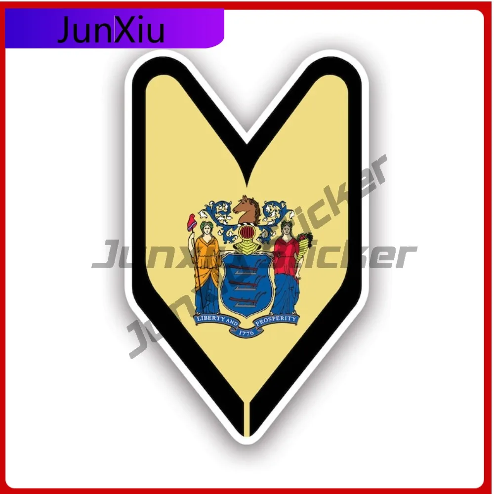 

New Jersey Driver Badge Sticker Waterproof Funny Car Waterproof Vinyl Decal For Car Bumpers High Quality Outdoor Unique Outdoor