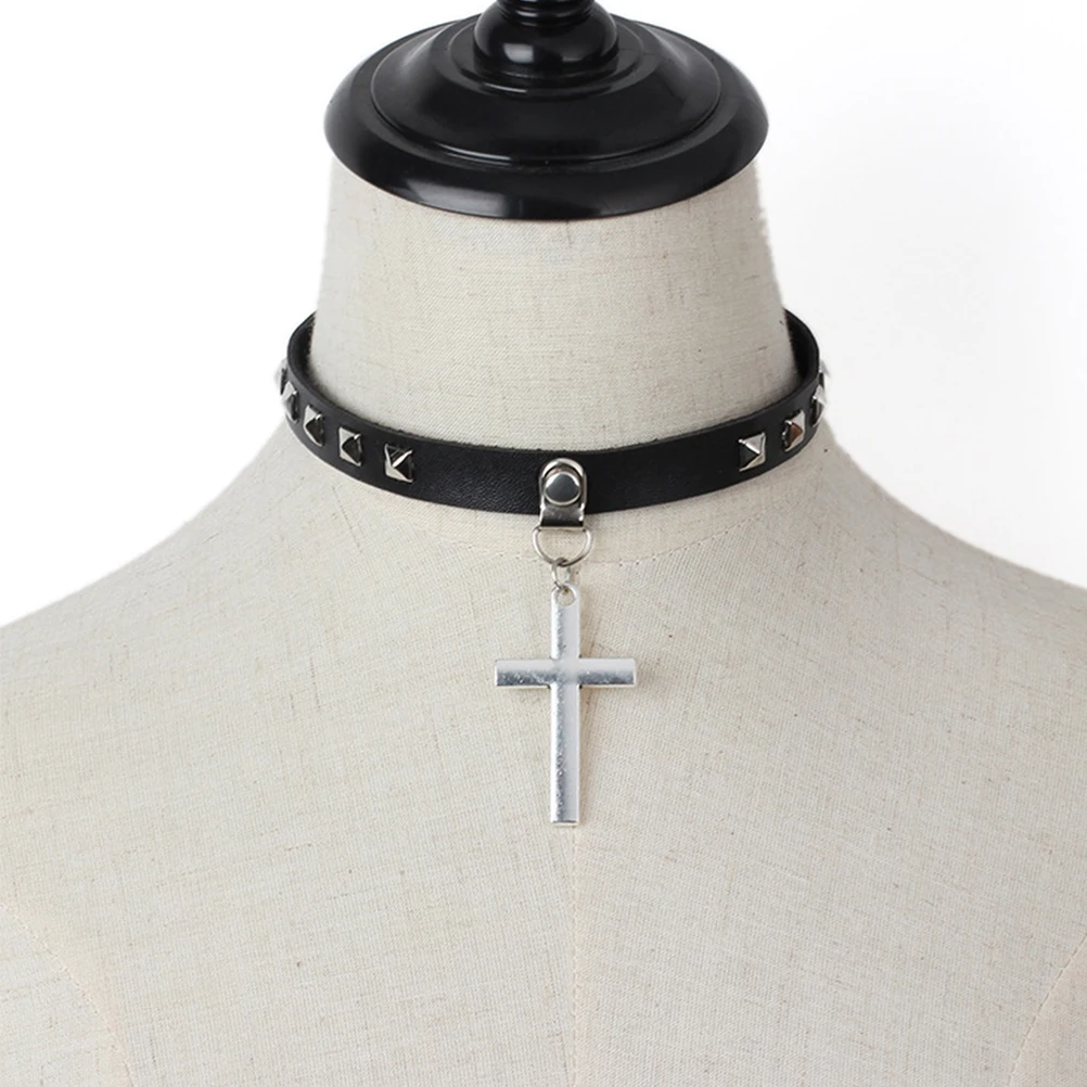 

Pendant Necklace Cross Pendent Woman Choker Durable Lightweight Allergy Free Unique Design Gift Reward