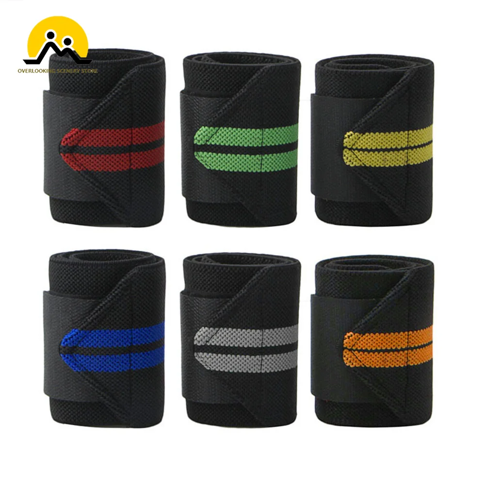 1Pcs Weight Lifting Wristband Elastic Breathable Wrist Wraps Bandage Gym Fitness Weightlifting Wrist Brace Support Strap