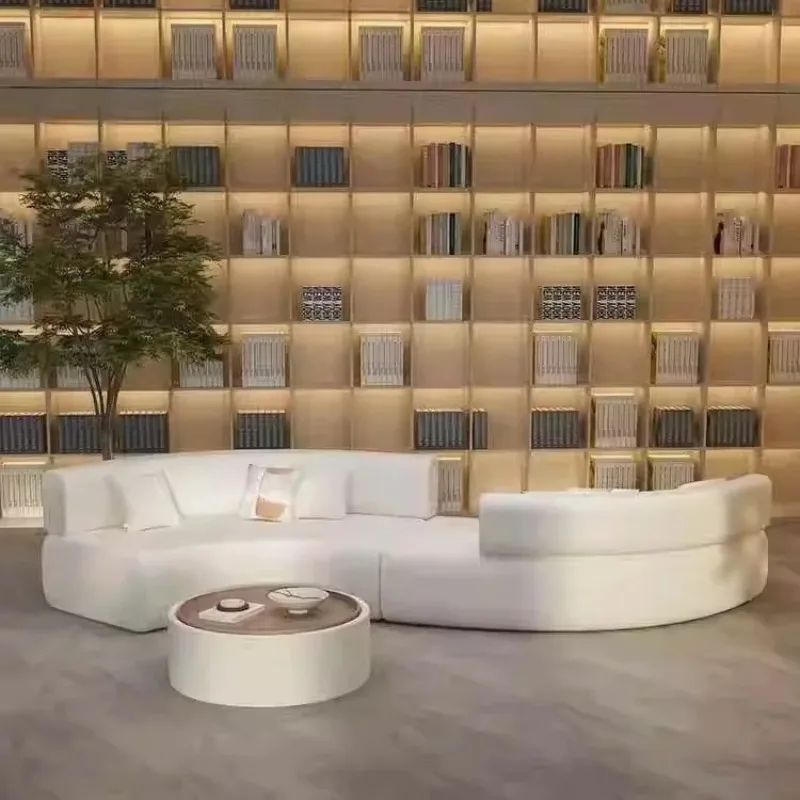 

Curved special-shaped sofa Double-sided S-shaped sofa Creative lobby Reception hotel Beauty salon Resting area