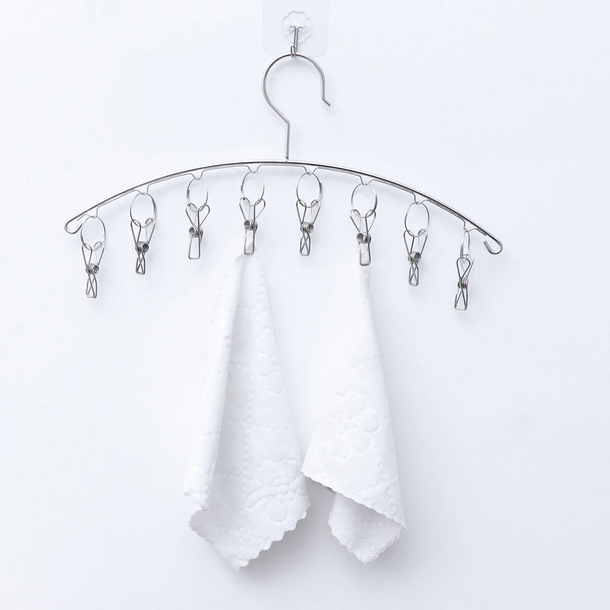 

2Pcs Stainless Steel Socks Drying Rack Heavy Duty Clip Hanger for Laundry Clothes Towels Indoor Outdoor Use Laundry Hanger