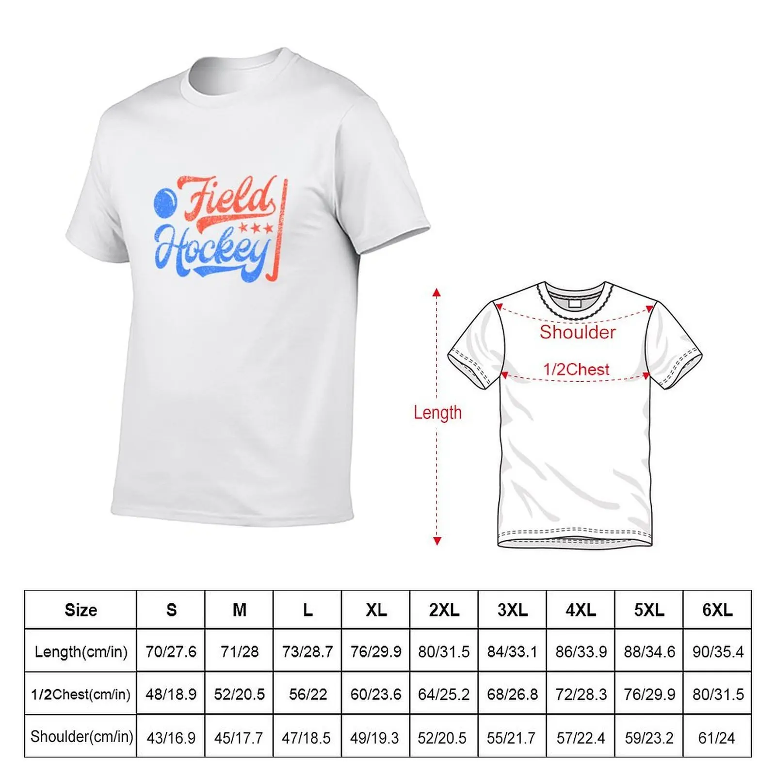 Vintage American Retro Field Hockey T-Shirt customs graphics mens graphic t-shirts anime