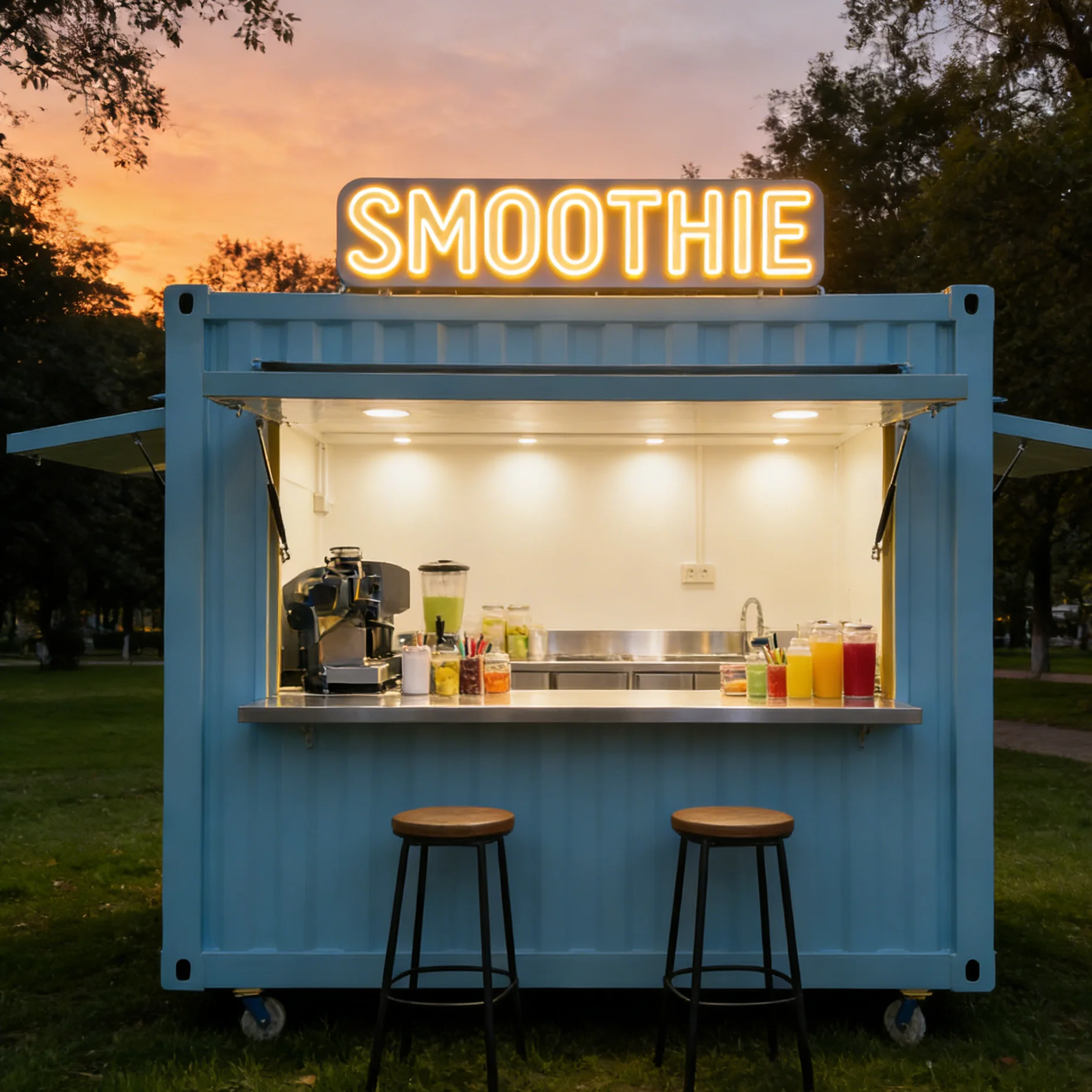 Современный контейнерный бар, – обзор и цена Equipment Of Coffee Shop
