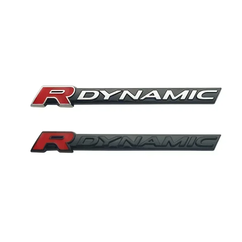 3D Metal R DYNAMIC Logo Fender Door Emblem Badge Sticker Car Styling Accessories