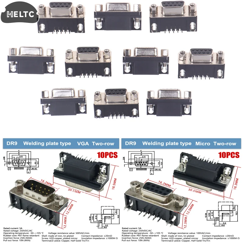 10Pcs DR9 Hole/Pin …