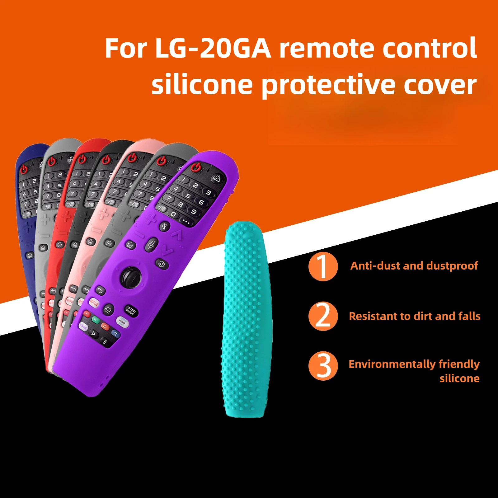 

1Pcs Silicone Protective Case for LG AN-MR600 MR650 MR18BA MR19BA MR20GA AKB75855501 Remote Control Cover Smart OLED TV Console