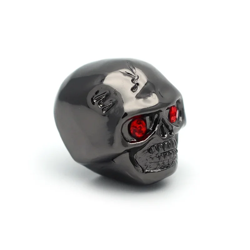 Shining Metal Skull Head Control Knobs for Electric Guitar Pots Tone Volume Control Knobs/Buttons Black/Chrome/Gold