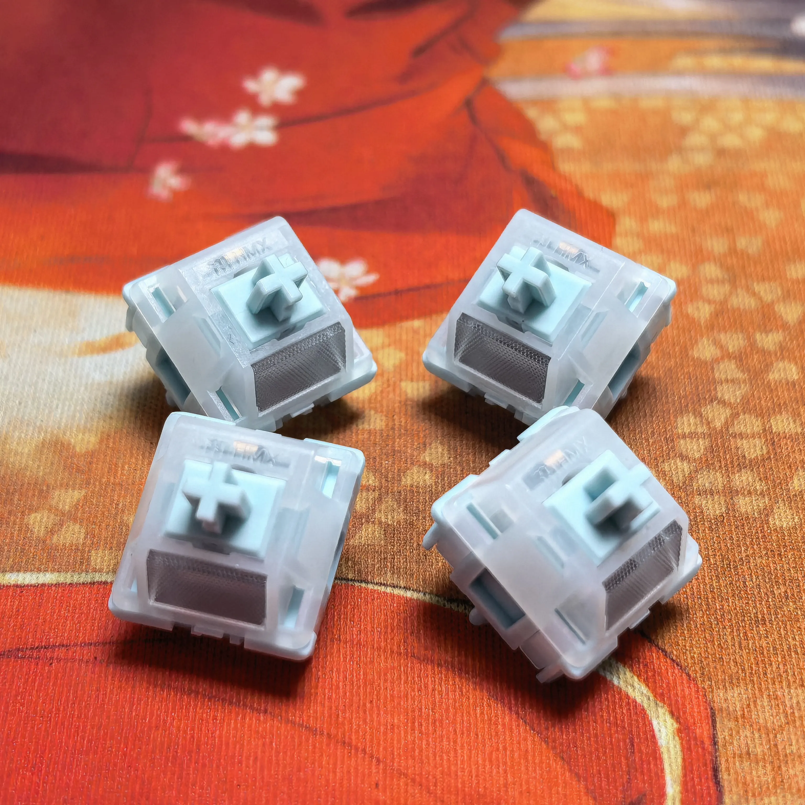 HMX Blue Star Switch Silent Tactile Switches 5 Pins 53g RGB Mechanical Keyboard Silent Switch Mute Tactile Swithes Lubricated