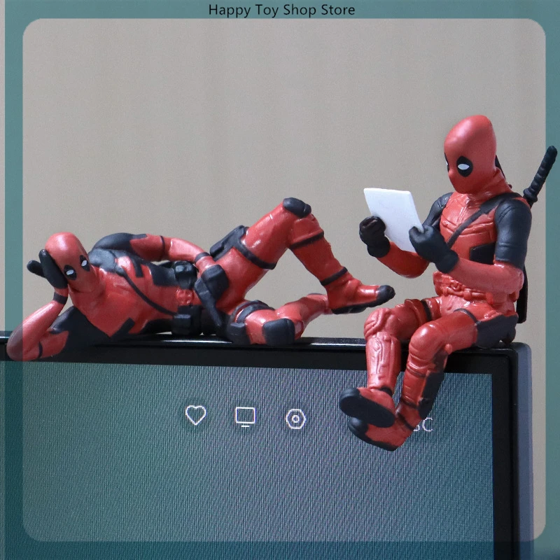 

Cartoon Figure Deadpool Desktop Collect Decor Ornament Toys Miniature Model Doll Mini Anime Figurine Kids Men Birthday Gifts