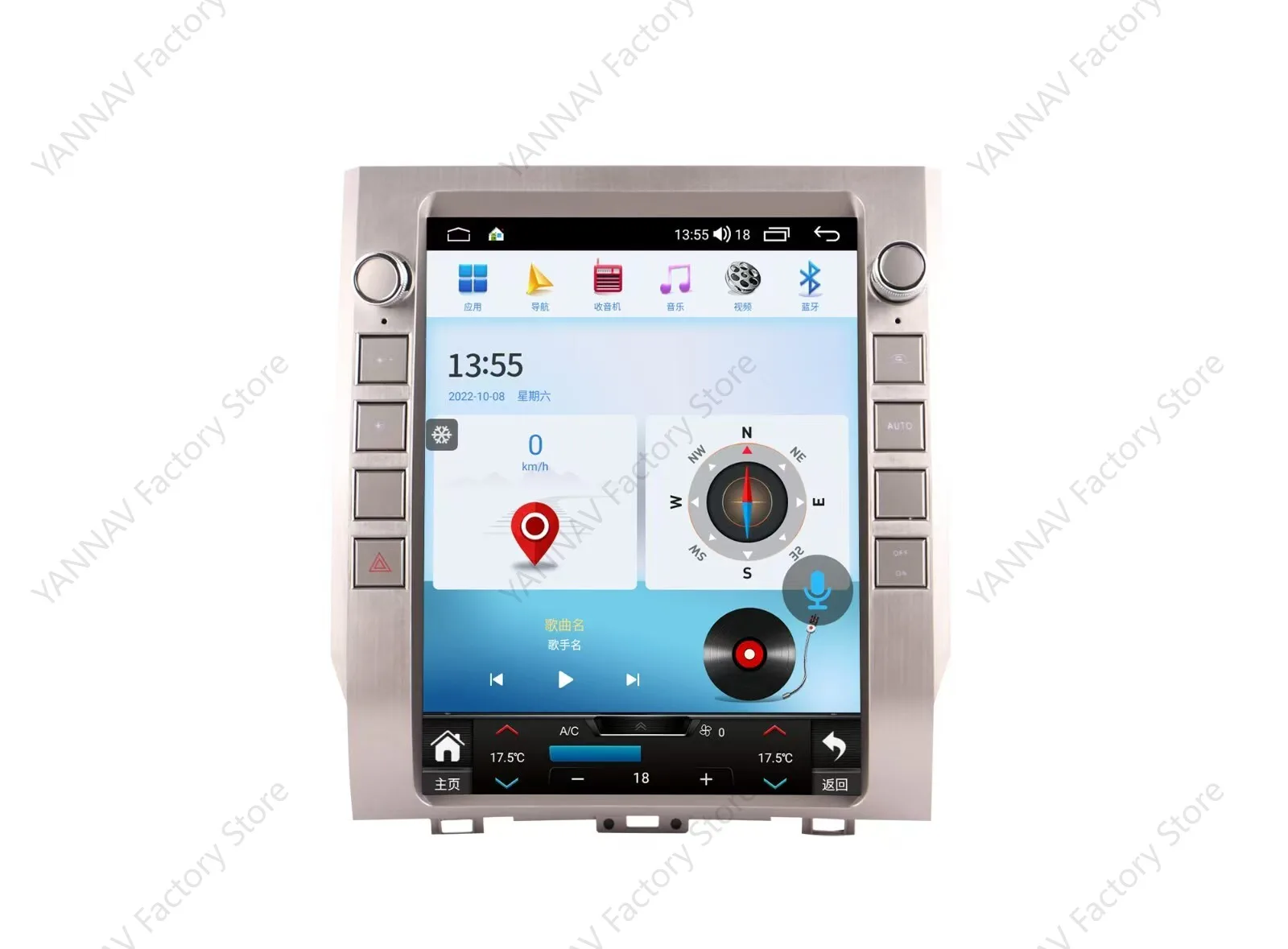 Unidad principal estéreo de Audio AutoRadio Android 13 reproductor Multimedia de DVD para coche navegación GPS para Toyota Tundra Sequoia 2013-2020