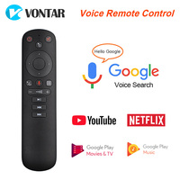 VONTAR G50S Fly Air Mouse Google Voice IR learning Microphone Gyroscope remote control 2.4G Wireless Air Mouse X96 MAX H96