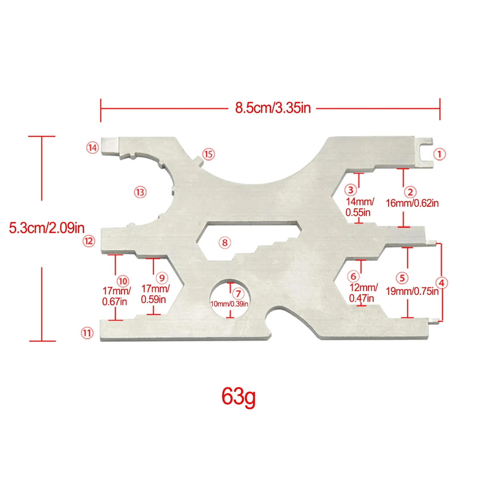 316 Stainless Steel Scuba Diving Regulator Screwdriver Set Diving Credit Card Multitool Equipment Repairing Tool