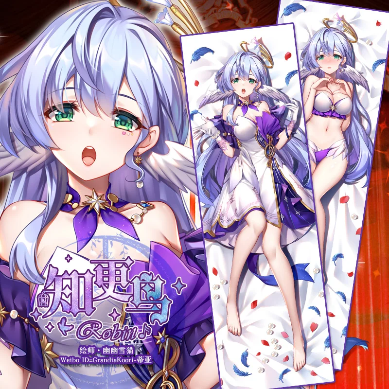 Robin Dakimakura Honkai Star Rail Hugging Full Body Sexy Pillow Case Cushion Cover Otaku Pillowcase Home Bedding Decor Gift